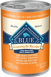 Blue Buffalo Homestyle Recipe Adult Natural Chicken Large Breed Wet Dog Food, 354-g can, case of 12
