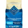 Blue Buffalo Life Protection Formula Adult Chicken & Brown Rice Recipe Dry Dog Food, 2.7-kg bag