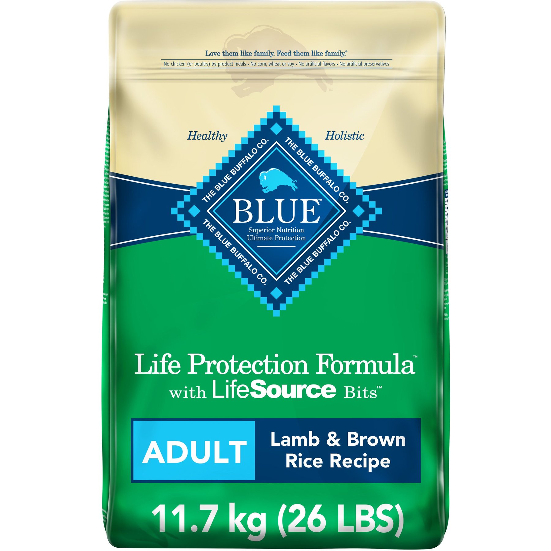 BLUE BUFFALO Life Protection Formula Adult Lamb Brown Rice Recipe Dry Dog Food 11.7 kg bag Chewy Canada