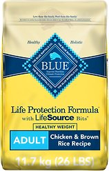 Blue Buffalo Life Protection Formula Natural Healthy Weight Adult Chicken Dry Dog Food, 11.7-kg bag