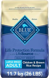 Blue Buffalo Life Protection Formula Natural Healthy Weight Large Breed Adult Chicken Dry Dog Food, 11.7-kg bag