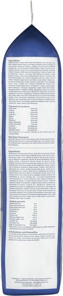 Show full view: Blue Buffalo Life Protection Formula Natural Healthy Weight Large Breed Adult Chicken Dry Dog Food, 11.7-kg bag slide 3 of 9