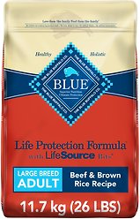 Blue Buffalo Life Protection Formula Natural Large Breed Adult Beef Dry Dog Food, 11.7-kg bag