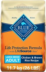 Blue Buffalo Life Protection Formula Natural Large Breed Adult Chicken Dry Dog Food, 11.7-kg bag