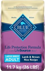 Blue Buffalo Life Protection Formula Natural Large Breed Adult Lamb Dry Dog Food, 11.7-kg bag