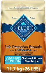 Blue Buffalo Life Protection Formula Natural Large Breed Senior Chicken Dry Dog Food, 11.7-kg bag