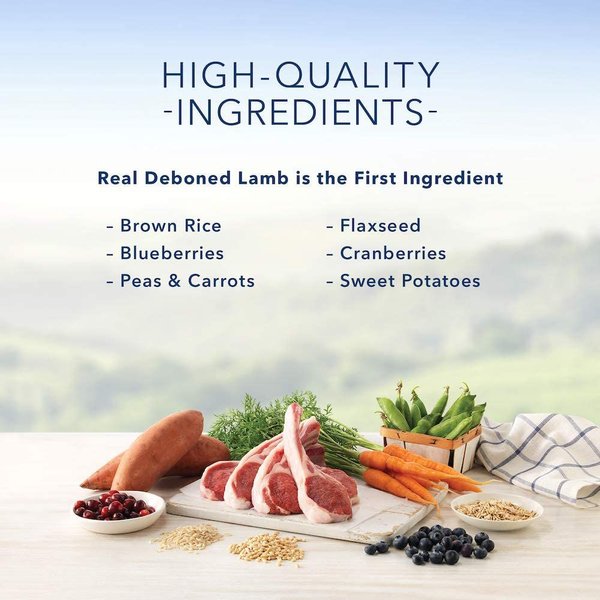 Show full view: Blue Buffalo Life Protection Formula Natural Puppy Lamb & Oatmeal Recipe Dry Dog Food, 11.7-kg bag slide 5 of 9