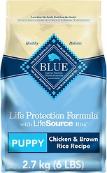 Blue Buffalo Life Protection Formula Natural Puppy Chicken Dry Dog Food, 2.7-kg bag