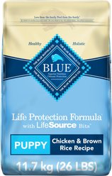 Blue Buffalo Life Protection Formula Natural Puppy Chicken Dry Dog Food, 11.7-kg bag