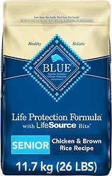 Blue Buffalo Life Protection Formula Natural Senior Chicken Dry Dog Food, 11.7-kg bag