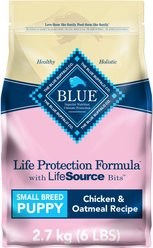 Blue Buffalo Life Protection Formula Natural Small Breed Puppy Chicken Dry Dog Food, 2.7-kg bag