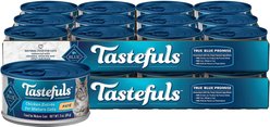 Blue Buffalo Tastefuls Mature Chicken Entree Pate Wet Cat Food, 85-g can, case of 24