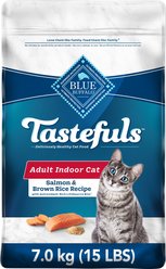 Blue Buffalo Tastefuls Natural Adult Indoor Salmon Dry Cat Food, 6.8-kg bag