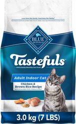 Blue Buffalo Tastefuls Natural Adult Indoor Chicken Dry Cat Food, 3.1-kg bag