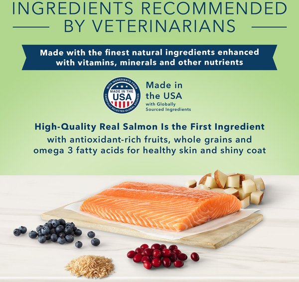 Show full view: Blue Buffalo True Solutions Natural Skin & Coat Care Adult Salmon Dry Cat Food, 6.8-kg bag slide 5 of 8