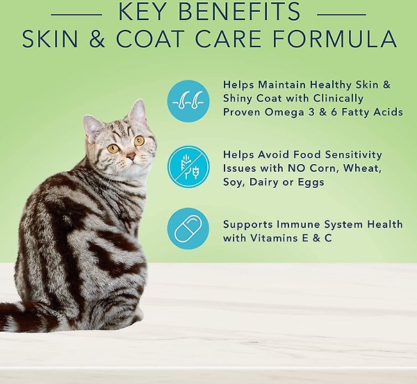 Show full view: Blue Buffalo True Solutions Natural Skin & Coat Care Adult Wet Cat Food, 155-g can, case of 24 slide 4 of 7