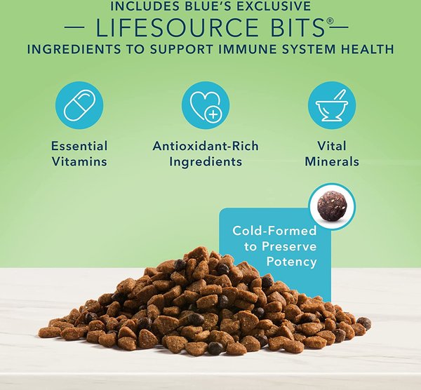 Show full view: Blue Buffalo True Solutions Skin & Coat Care Natural Adult Salmon Dry Dog Food, 9.9-kg bag slide 7 of 9