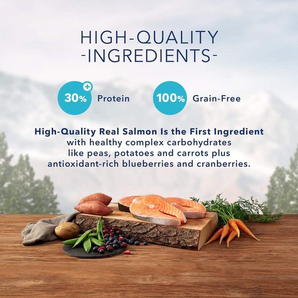 Show full view: Blue Buffalo Wilderness Salmon Grain-Free Adult Dry Cat Food, 4.9-kg bag slide 5 of 9