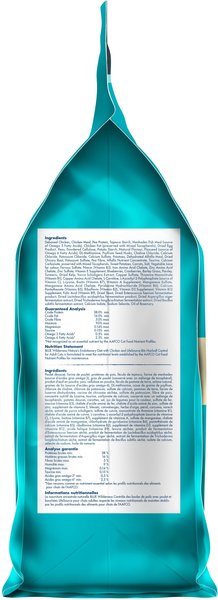 Show full view: Blue Buffalo Wilderness Indoor Hairball Control Chicken Grain-Free Adult Dry Cat Food, 2.2-kg bag slide 4 of 9