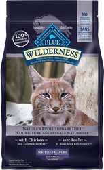 Blue Buffalo Wilderness Chicken Grain-Free Mature Dry Cat Food, 2.2-kg bag