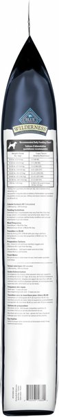 Show full view: Blue Buffalo Wilderness More Meat & Wholesome Grains Senior Chicken Dry Dog Food, 10.8-kg bag slide 3 of 10
