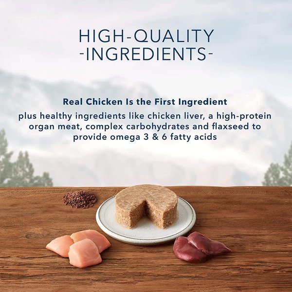 Show full view: Blue Buffalo Wilderness Natural Chicken Adult Wet Cat Food, 155-g can, case of 24 slide 3 of 7