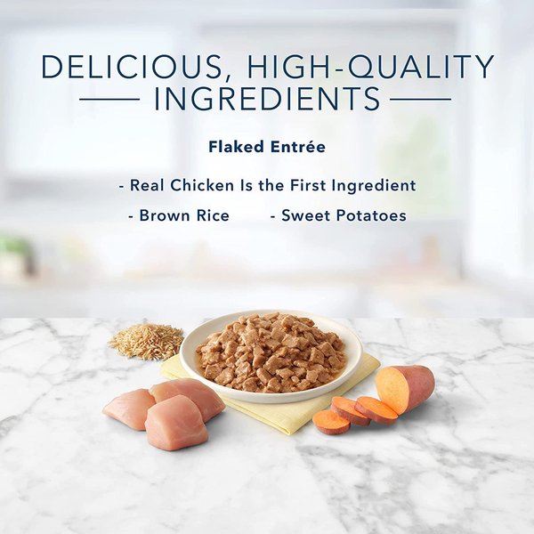 Show full view: Blue Buffalo Tastefuls Natural Chicken Entree in Gravy Flaked Adult Wet Cat Food, 155-g can, case of 24 slide 3 of 8