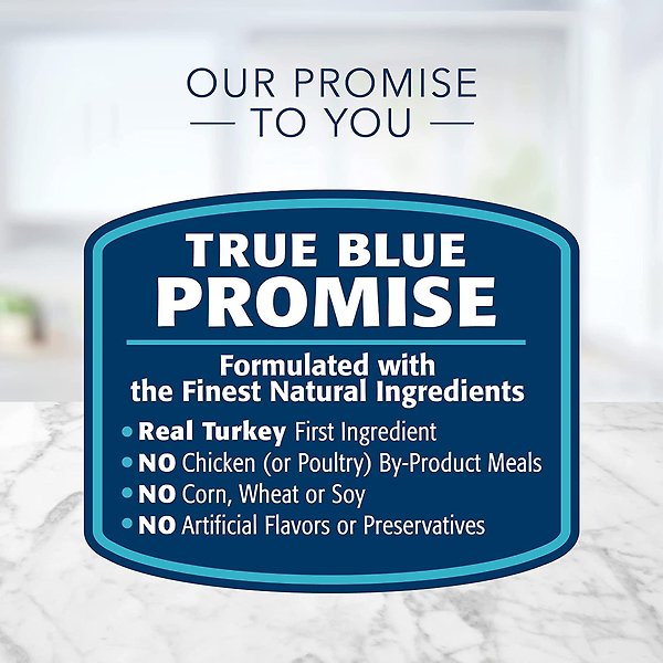 Show full view: Blue Buffalo Tastefuls Natural Turkey & Chicken Entree Pate Adult Wet Cat Food, 155-g can, case of 24 slide 6 of 8