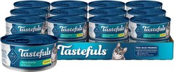 Blue Buffalo Tastefuls Nautral Tuna Entree in Gravy Flaked Adult Wet Cat Food, 155-g can, case of 24