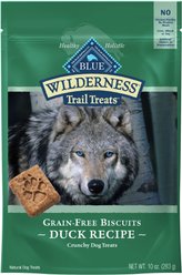 Blue Buffalo Wilderness Trail Natural Biscuit Duck Dog Treats, 10-oz bag