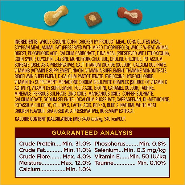 Show full view: Meow Mix Tasty Layers Chicken & Tuna Flavour Dry Cat Food, 1.36-kg bag slide 8 of 9