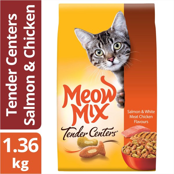 Show full view: Meow Mix Tender Centers Salmon & Chicken Flavours Dry Cat Food, 1.36-kg bag slide 8 of 9