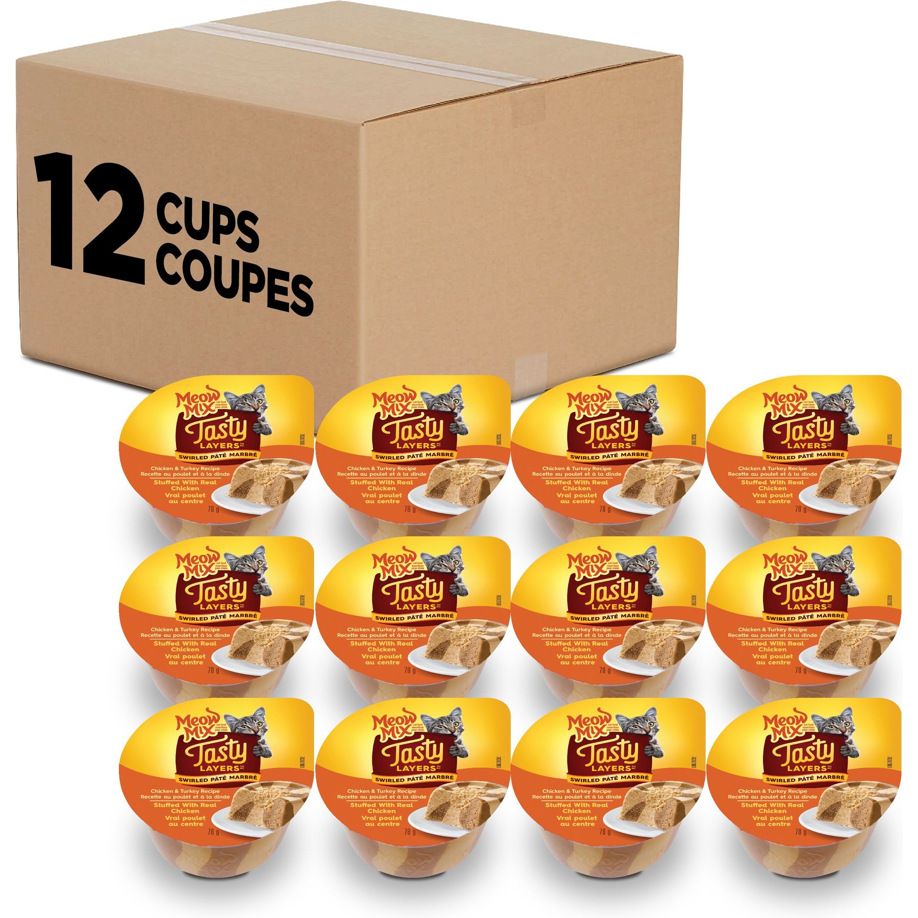 Discontinued - MEOW MIX Tasty Layers Chicken & Turkey Recipe Wet