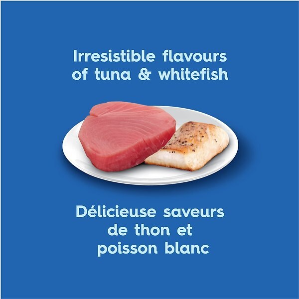 Show full view: Meow Mix Tasty Layers Tuna & Whitefish Recipe Wet Cat Food, 78-g can, case of 12 slide 3 of 9