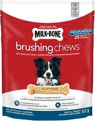 Milk-Bone Brushing Chews Daily Medium Dental Dog Treats, 25 count