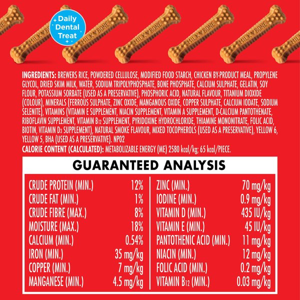 Show full view: Milk-Bone Brushing Chews Daily Medium Dental Dog Treats, 45 count slide 6 of 9