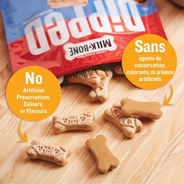 Show full view: Milk-Bone Dipped Biscuits Real Peanut Butter Crunchy Dog Treats, 340-g bag slide 3 of 9
