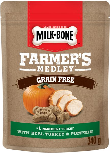 Milk-Bone Farmer's Medley Grain Free Biscuits with Turkey & Pumpkin Dog Treats