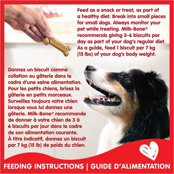 Show full view: Milk-Bone Flavour Snacks Assorted Meat Flavours Medium Crunchy Biscuit Dog Treats, 6.5-kg tub slide 6 of 9