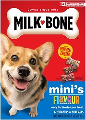 Milk-Bone Flavour Snacks Assorted Meat Flavours Mini's Crunchy Biscuit Dog Treats, 850-g box
