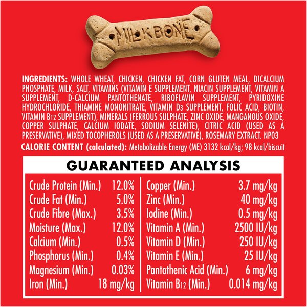 Show full view: Milk-Bone Original Crunchy Biscuit Large Dog Treats, 2-kg box slide 7 of 9