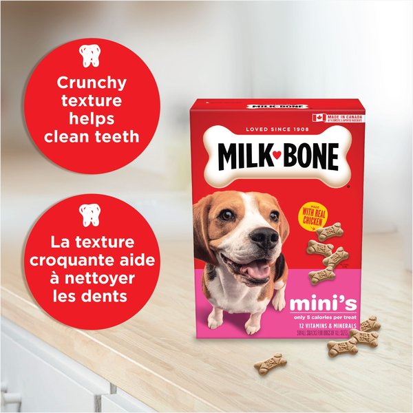 Show full view: Milk-Bone Original Crunchy Biscuit Mini's Dog Treats, 850-g box slide 3 of 8