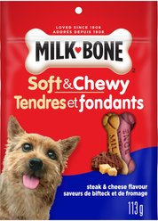 Milk-Bone Steak & Cheese Flavour Soft & Chewy Dog Treats, 113-g bag