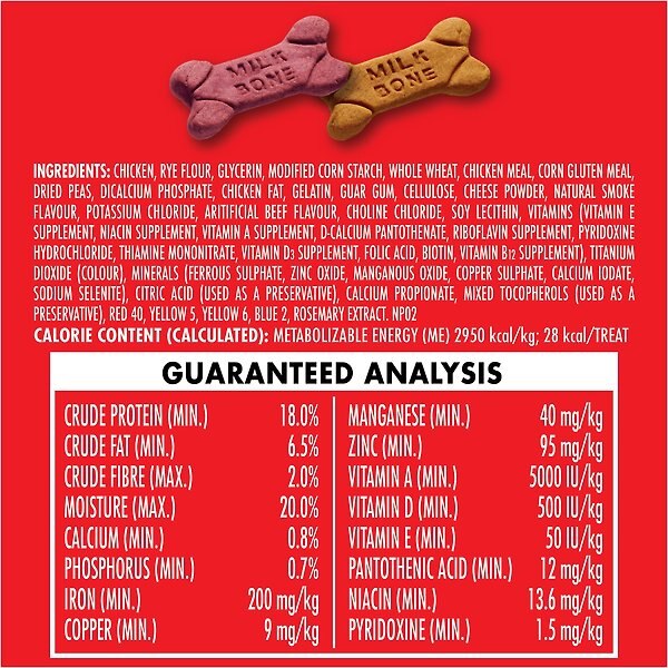 Show full view: Milk-Bone Steak & Cheese Flavour Soft & Chewy Dog Treats, 113-g bag slide 7 of 8