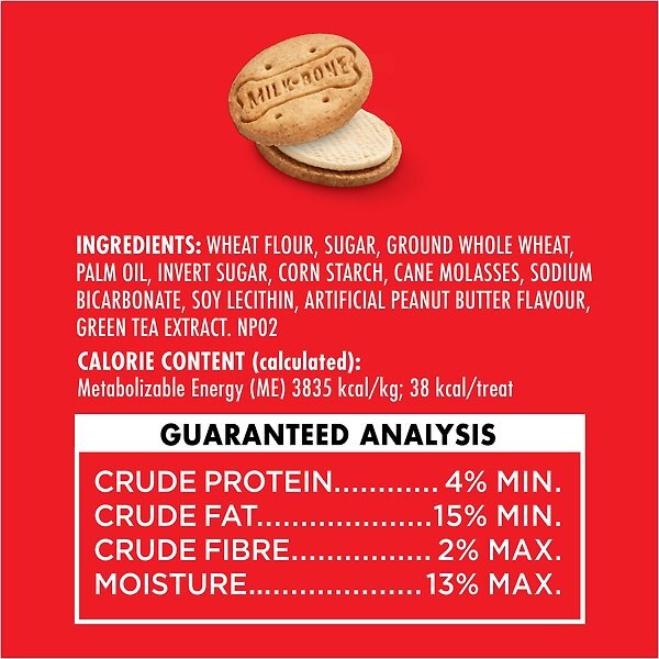 Show full view: Milk-Bone Stacked Biscuits Molasses & Peanut Butter Flavour Crunchy Dog Treats, 283-g bag slide 7 of 9