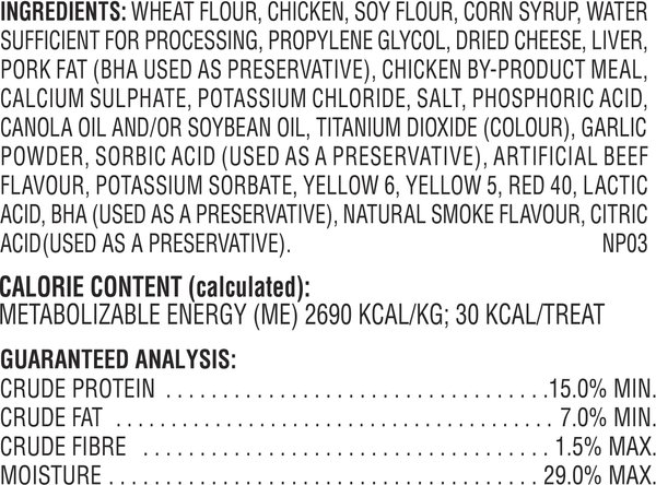 Show full view: Snausages In a Blanket Beef & Cheese Flavour Dog Treats, 708-g bag slide 3 of 3
