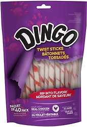 Dingo Twist Sticks Dog Treats, 40 count