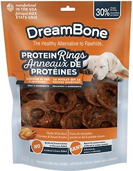 DreamBone Protein Rings Chicken & Sweet Potato Dog Treats, 4.2-oz bag