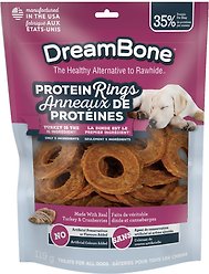 DreamBone Protein Rings Turkey & Cranberry Dog Treats, 4.2-oz bag