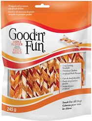 Good 'n' Fun Triple Flavor Twist Sticks Dog Treats, 245-g bag